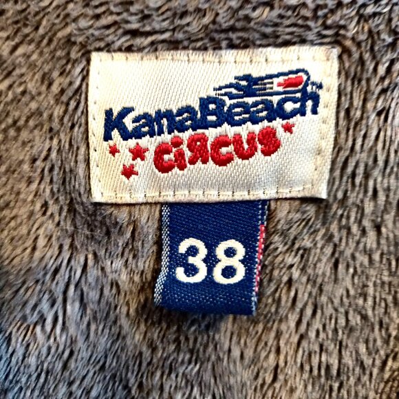 KanaBeach Circus Size 38 (S) Womens Gray Fuzzy Full Zip Embroidered Patch Jacket - Picture 10 of 12